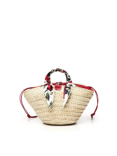 Dolce & Gabbana Beige Raffia Satchel