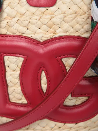 Dolce & Gabbana Beige Raffia Satchel
