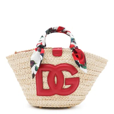 Dolce & Gabbana Beige Raffia Satchel