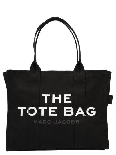 Marc Jacobs The Tote Bag Large Canvas Tote In Black