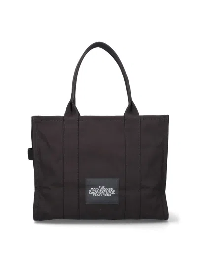 Marc Jacobs The Tote Bag Large Canvas Tote In Black