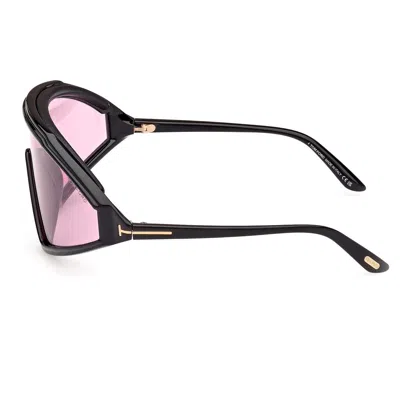 Tom Ford Lorna Violet Shield Ladies Sunglasses Ft1121 01y 00 In Black