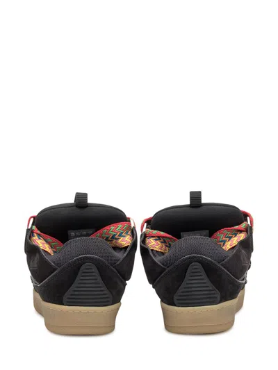 Lanvin Black Suede Calf Leather Sneakers