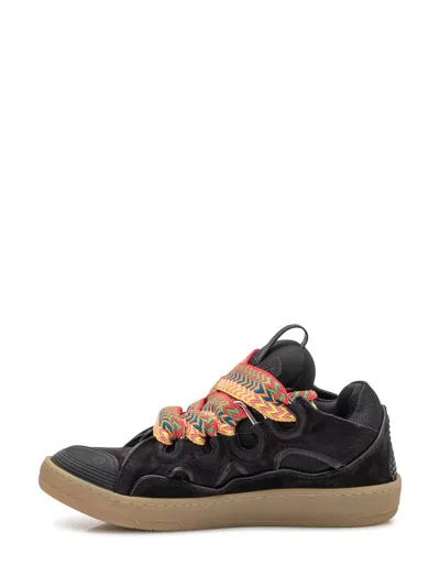 Lanvin Black Suede Calf Leather Sneakers