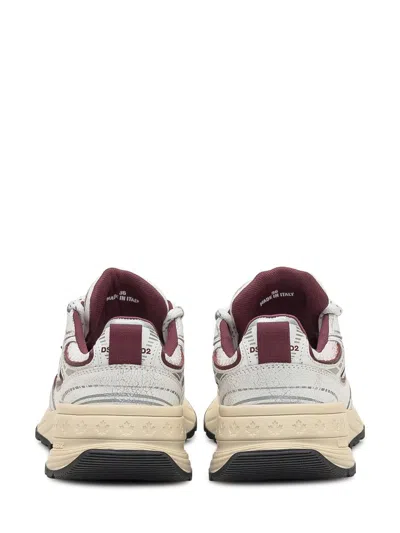 Dsquared2 Sprinter Maple-leaf Sneakers In White