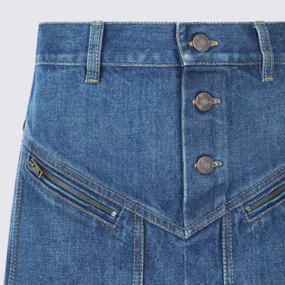 Chloé A-line Silhouette Midi Length Skirt In Blue