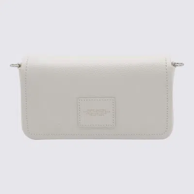 Marc Jacobs The Mini Marc Leather Crossbody Bag In Silver