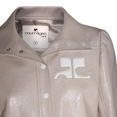Courrèges Courreges Re Edition Jacket In Coated Cotton In Gray