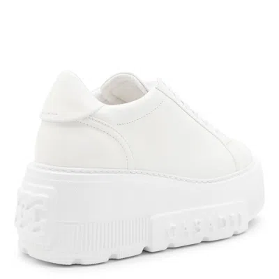 Casadei White Leather Nexus Sneakers In White