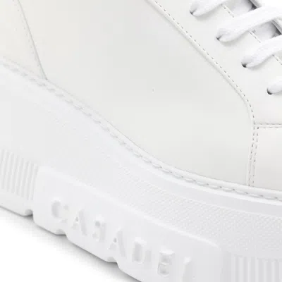 Casadei White Leather Nexus Sneakers In White