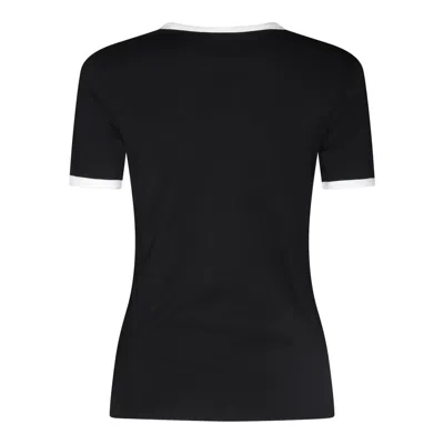 Courrèges Courreges Women Signature Contrast T-shirt In Black