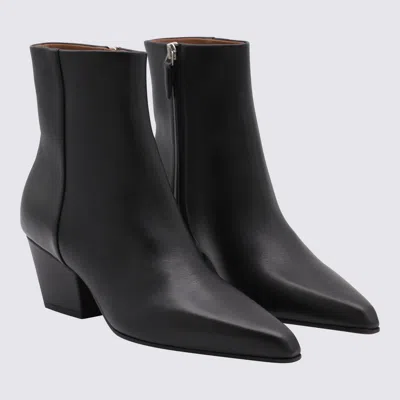Paris Texas Block Heel Ankle Boots With Pointed Toe In Black