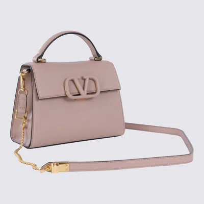 Valentino Cross-body Bag With Detachable Strap And Top Handle In Pink