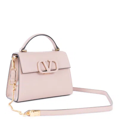 Valentino Cross-body Bag With Detachable Strap And Top Handle In Pink