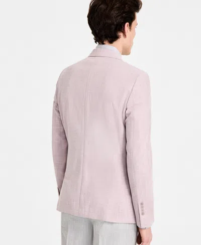 Calvin Klein Mens Slim Fit Tan Sport Coat In Pink