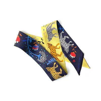 Jessie Zhao New York Silk Skinny Scarf Of Amazon Rainforest Journey