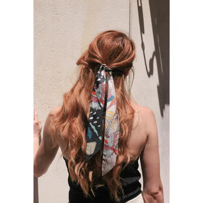 Jessie Zhao New York Silk Skinny Scarf Of World Travel