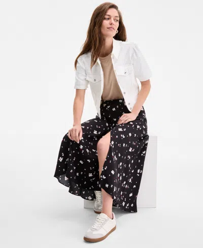 On 34th Women's Floral Slit Midi Skirt, Exclusively At Macy's