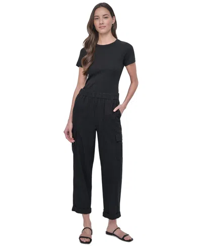 Dkny Jeans Women's Mid Rise Relaxed Pull-on Cargo Pants
