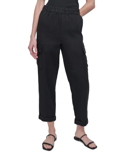 Dkny Jeans Women's Mid Rise Relaxed Pull-on Cargo Pants