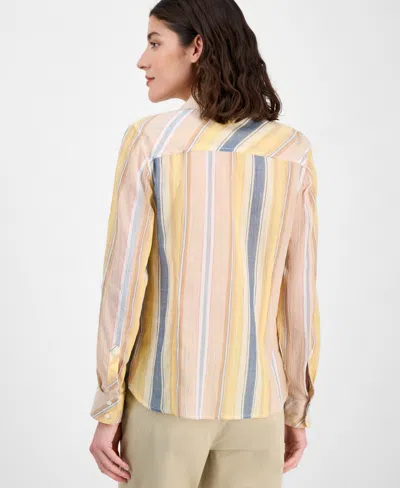 Tommy Hilfiger Women's Striped Roll-tab Shirt
