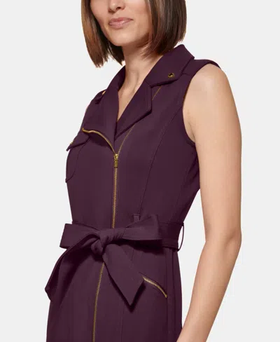Calvin Klein Women's Scuba Crepe Sleeveless Dress In Purple