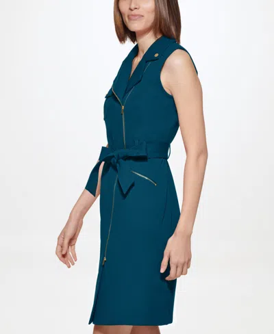 Calvin Klein Women's Scuba Crepe Sleeveless Dress In Green