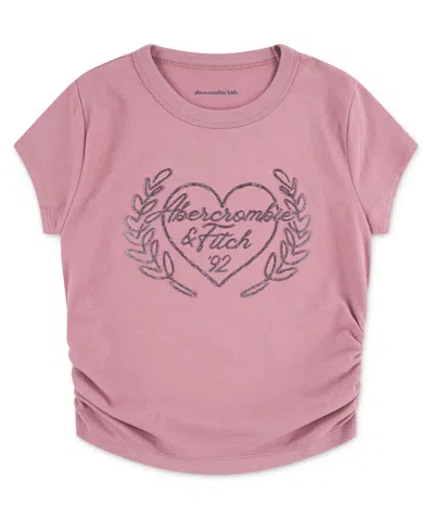 Abercrombie Girls Laurel Heart Baby T-shirt In Pink
