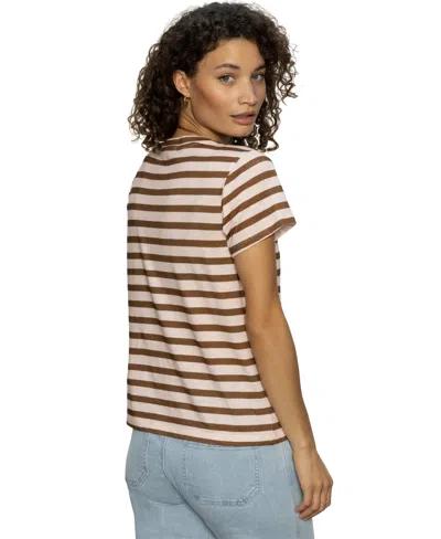 Sanctuary Full Bloom Womens Scoop Neck Short Sleeve T-shirt In Multi