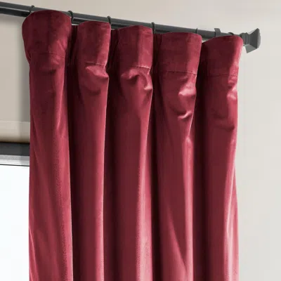 Half Price Drapes Pillow White Heritage Plush Velvet Room Darkening Curtain