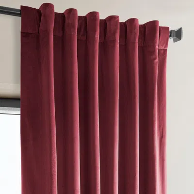 Half Price Drapes Pillow White Heritage Plush Velvet Room Darkening Curtain
