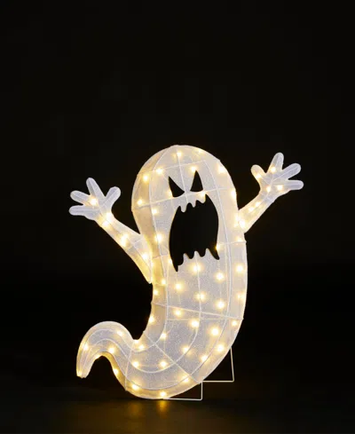 Glitzhome 35.5" Lighted Halloween Ghosts Outdoor Decor With Warm White Led Lights