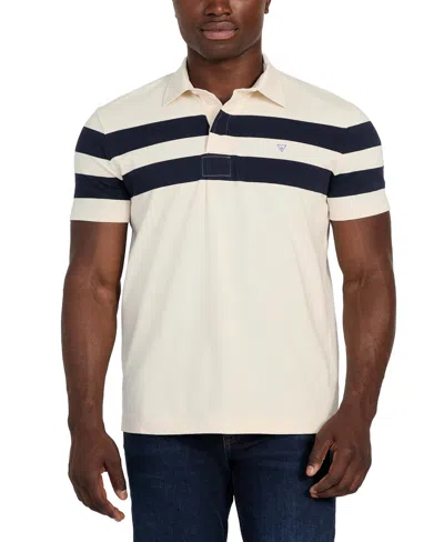 Guess Men's Marina Stripe Polo Shirt In Neutral