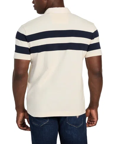 Guess Men's Marina Stripe Polo Shirt In Neutral