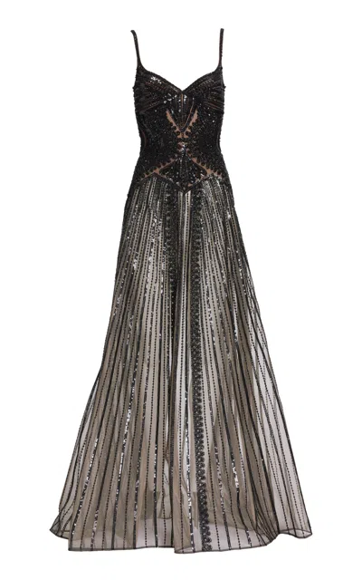 Elie Saab Bead Embroidered Long Dress