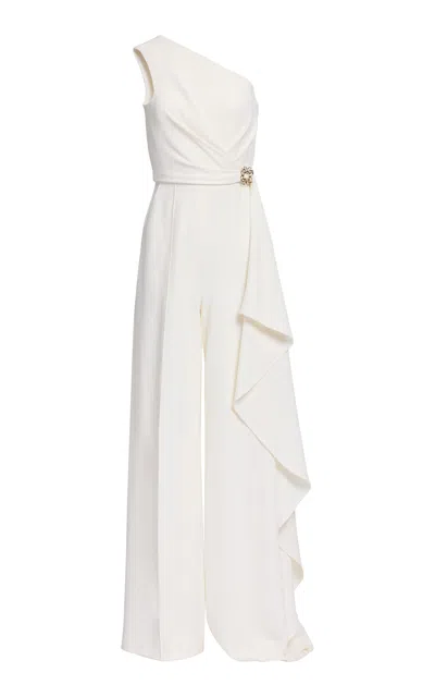 Elie Saab Cady Jumpsuit With Monogram Accessory