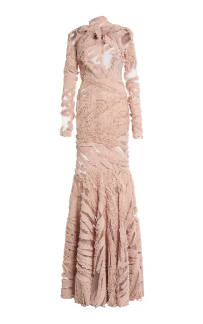 Greta Constantine Glanaah Mesh Detailed Dress