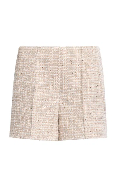 Elie Saab Sequin Thread Tweed Shorts