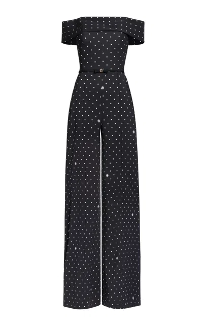 Elie Saab Printed Cady Jumpsuit