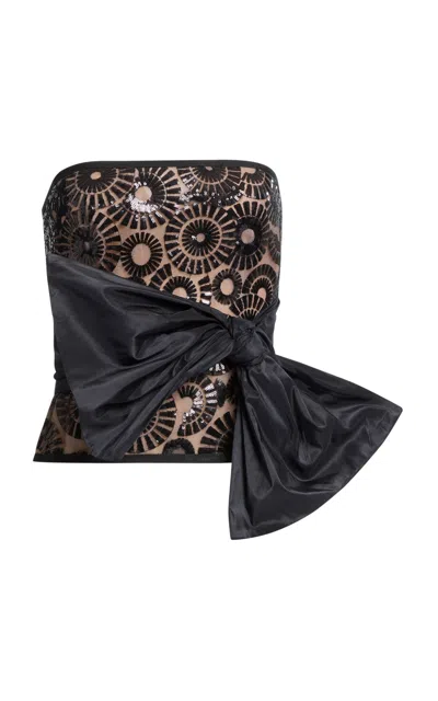 Elie Saab Sequins Embroidered Tulle Corset