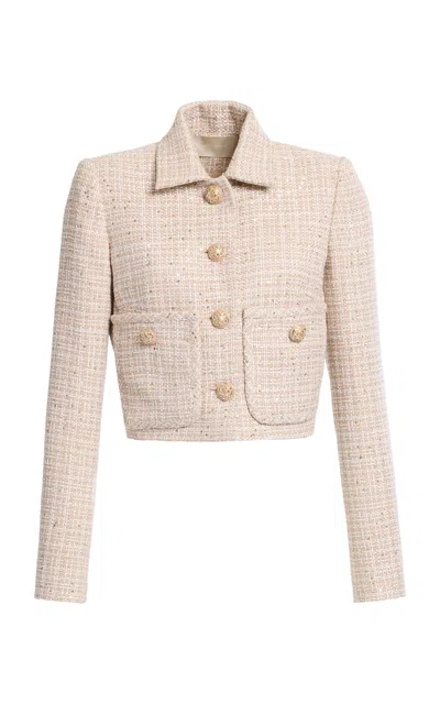Elie Saab Sequin Thread Tweed Jacket