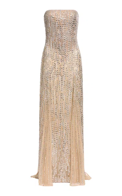 Elie Saab Bead Embroidered Long Dress