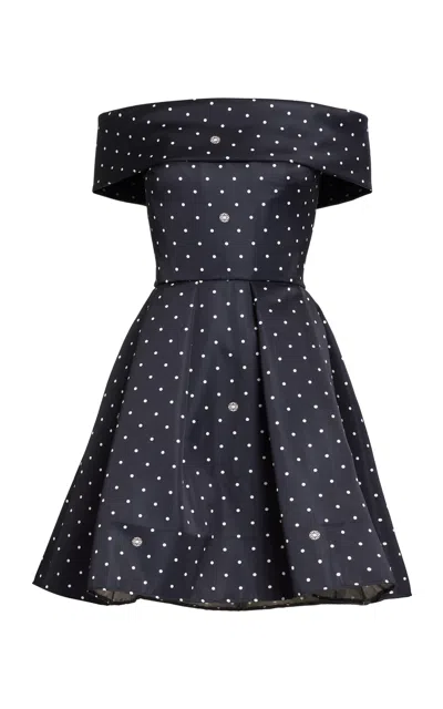 Elie Saab Printed Duchesse Short Dress