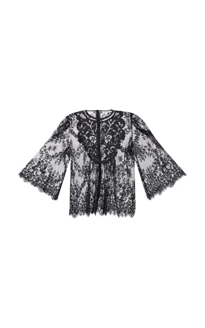 Elie Saab Lace And Macrame Blouse