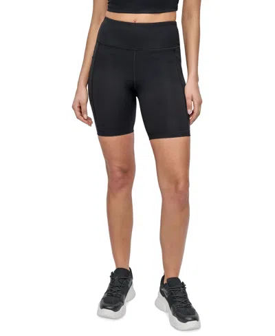 Dkny Sport Women's Balance Compression Super-high Rise Bike Shorts In Black