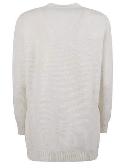 Max Mara Textured Knit Sweater With Button-down Front