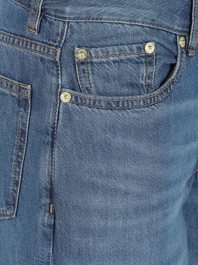 Ganni Wide-leg Denim Jeans With Relaxed Fit In Blue