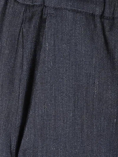 Max Mara Relaxed Fit Pants With Drawstring Waist In Blue