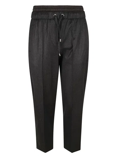 Brunello Cucinelli Relaxed Fit Grey Trousers In Blue