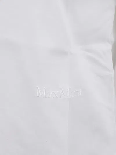 Max Mara Classic Short-sleeve T-shirt With Subtle Embroidery In White